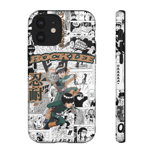 Printify Anime Phone Case iPhone 12 / Glossy Naruto Shippuden: Rock Lee "Beautiful Green Beast" Anime Phone Case