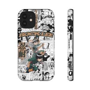 Printify Anime Phone Case iPhone 12 Mini / Glossy Naruto Shippuden: Rock Lee "Beautiful Green Beast" Anime Phone Case