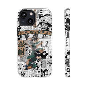 Printify Anime Phone Case iPhone 13 Mini / Glossy Naruto Shippuden: Rock Lee "Beautiful Green Beast" Anime Phone Case