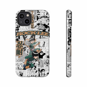 Printify Anime Phone Case iPhone 14 Plus / Glossy Naruto Shippuden: Rock Lee "Beautiful Green Beast" Anime Phone Case