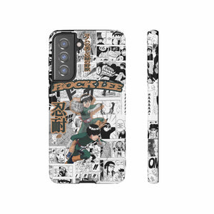 Printify Anime Phone Case Samsung Galaxy S21 FE / Glossy Naruto Shippuden: Rock Lee "Beautiful Green Beast" Anime Phone Case
