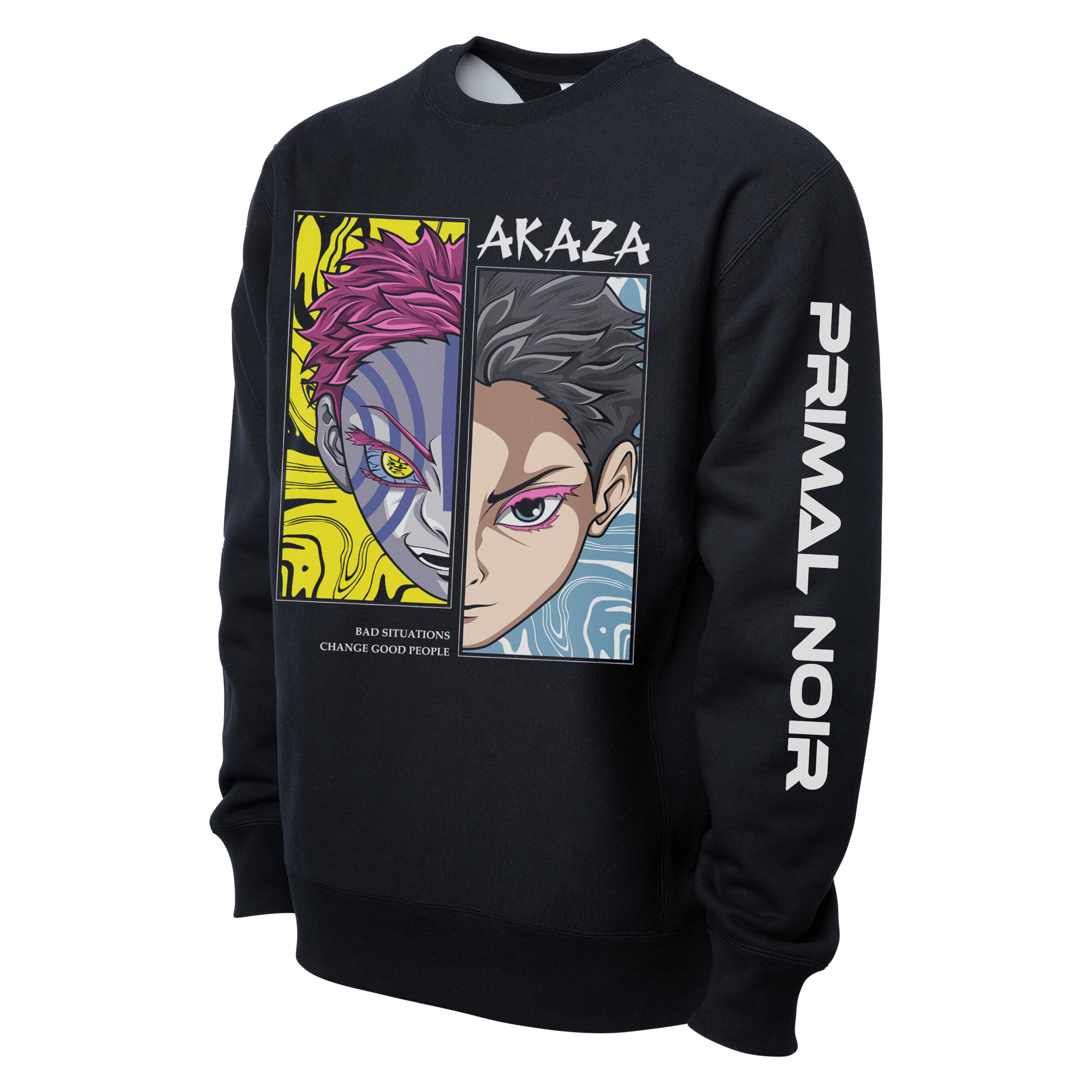 Primal Noir Anime Sweatshirts Demon Slayer: Akaza Bad Situations 13.5oz Anime Sweatshirt