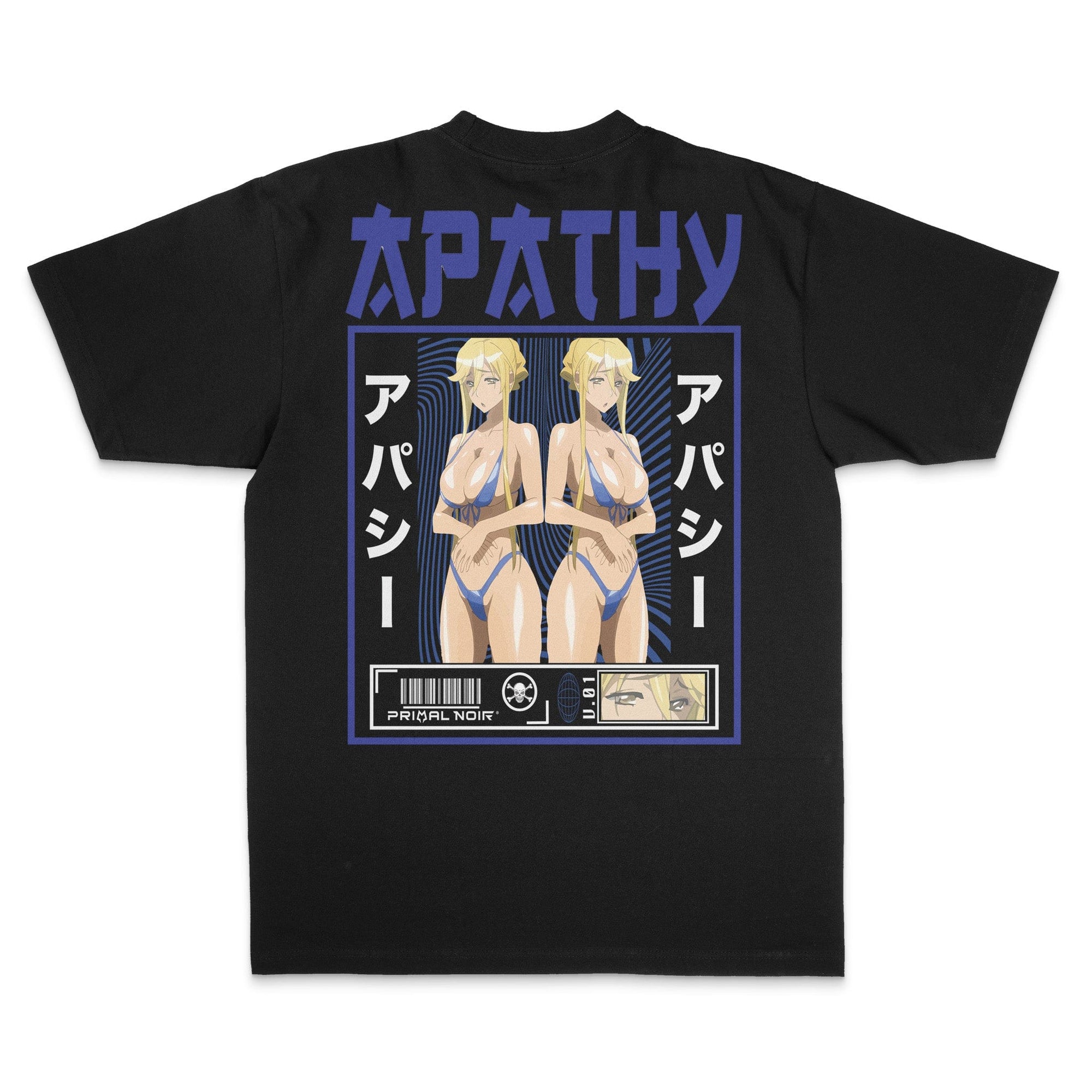 Primal Noir Anime T-Shirt Black / S Anime Girl Apathy Tee