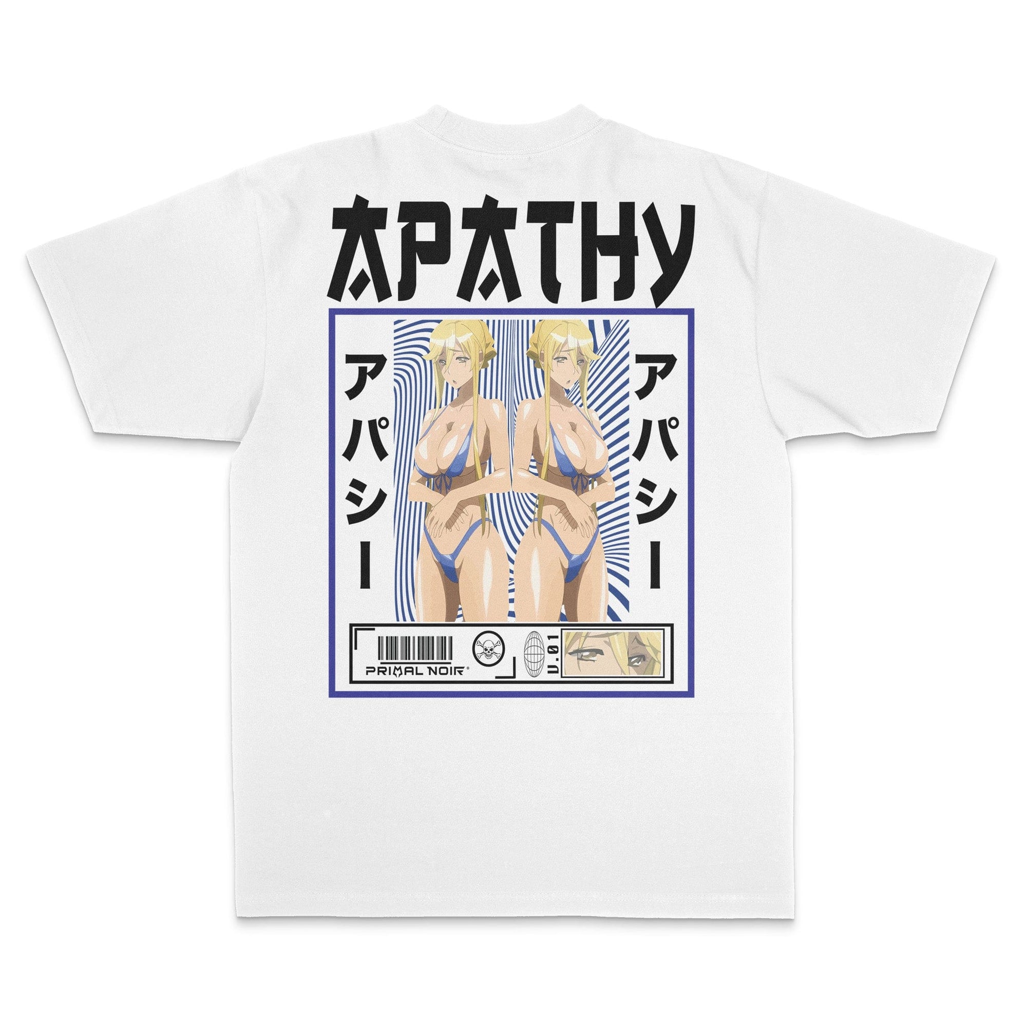 Primal Noir Anime T-Shirt White / S Anime Girl Apathy Tee