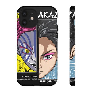 Printify Anime Phone Case iPhone 12 / Glossy AKAZA - Bad Situations Phone Case
