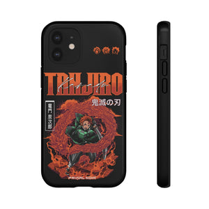 Printify Anime Phone Case iPhone 12 Mini / Glossy Demon Slayer: Tanjiro Kamado - Sun Breathing Anime Phone Case